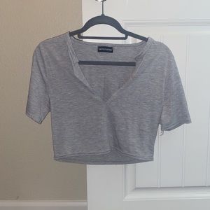 Size M Light Gray Crop Top